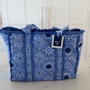 Roller Rabbit Blue Floral Sunflower Tote